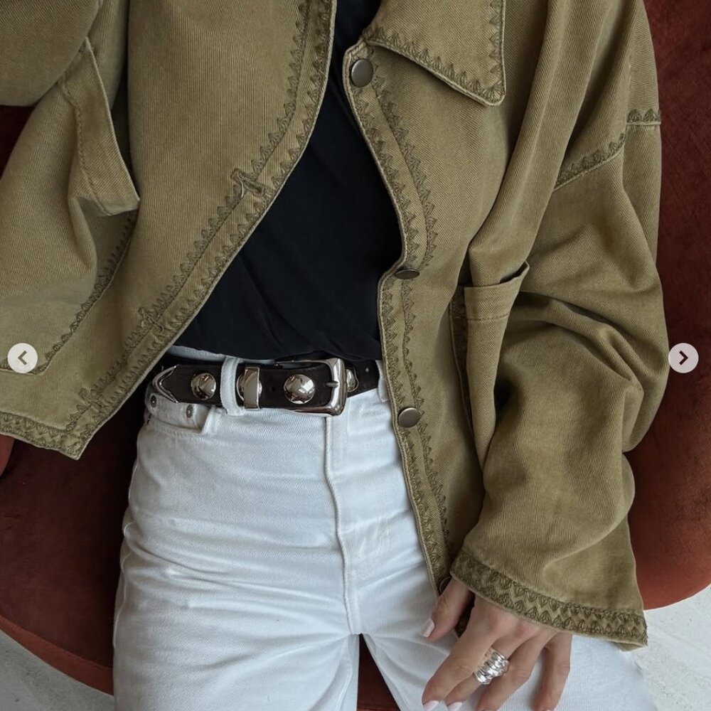 Zara green cropped jacket